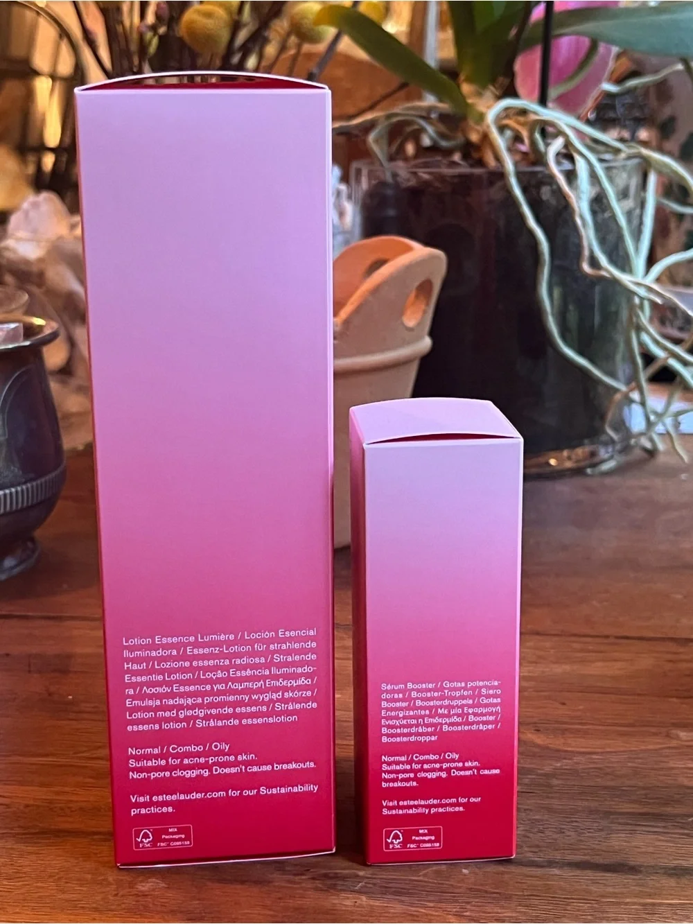 Estée Lauder Pink Gradient Nutritious Essence Lotion & Booster Drops - Picture 2 of 3